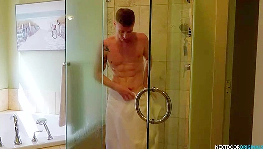 Justin Dominates Cody, Pounding Him Hard from Behind for a Deep Throat Ride – NextDoor