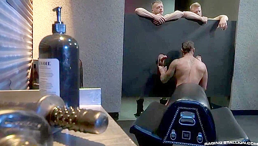 Sweat-Slicked Orgy Unleashed: Logan, Brian Drakes Steamy Anal Threesome