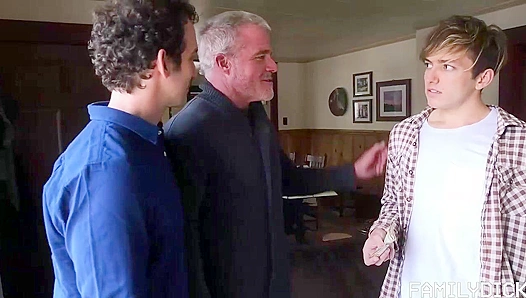 Stepfamily Taboo: Grandfather, StepFather StepSon Engage in Threeway Anal Deviance