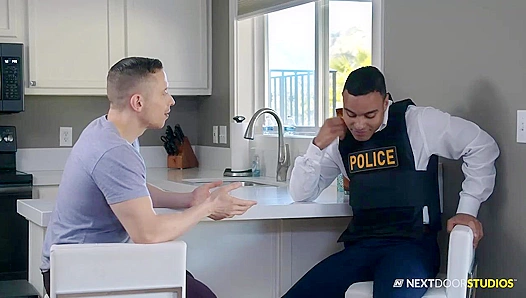 Dangerous Liaison: Sexy Informant Dante Surrenders to Insatiable Officers Lust