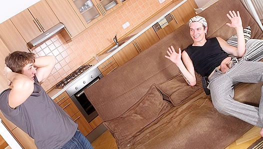 Steamy Couch Encounter: Caleb Thomas Goes Wild for Raw, Uninhibited Pleasure with His