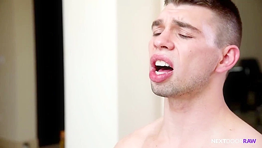 Battlefield Lust Ignites: Rugged Soldier Mike Ravishes Sweet Teen Twink Dakota Young