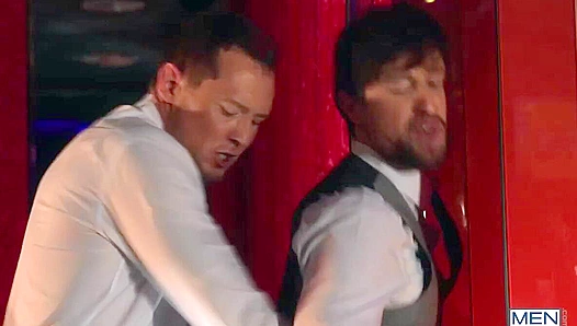 Pierce Paris Squeals as Drew Dixon and Tyler Berg Pound Him Mercilessly in Steamy Club
