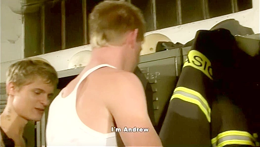 Blazing Heat Ignites Threesome Frenzy as Daring Fireman Andrew Claims Two Hungry Young