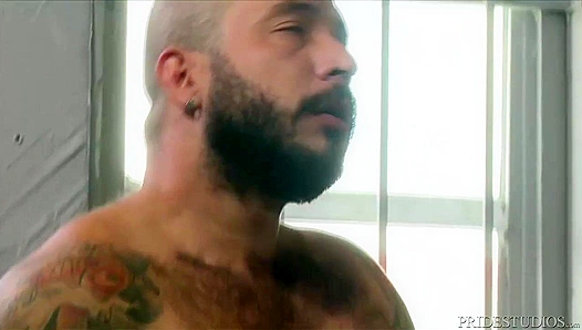 Steamy Shower Brawl: Hunky Bears Atlas Julian Let Loose – Thick Older Men Pound