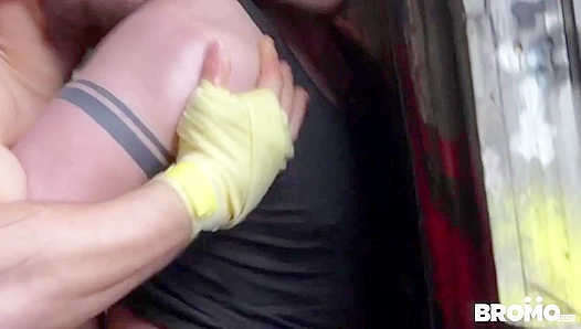Sweaty Muscles Ignite as Ripped Hotties Clash Post-Workout