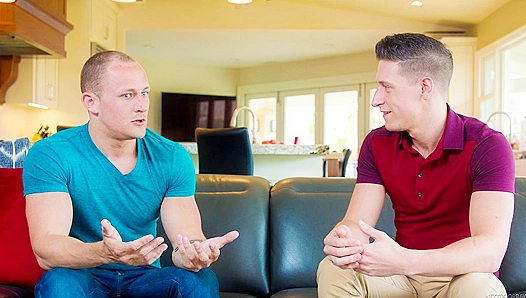 Raw Heat Ignites When Dalton Trevors Hung Bodies Collide in Wild Anal Threeway -