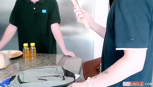 Steamy Stepbro Temptation: Cole Andrews Consumes Forbidden Desire in the Kitchen Heat –