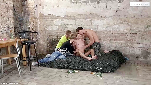 Nick Ben Go Wild in Steamy Raw Orgy - GayXXX