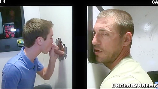 Straight Boys Temptation: Milf Alexis Fawx Teases Him Through the Glory Holes Steamy