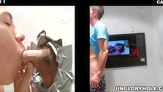 Straight Lads First Glory Hole Thrill - Sean Alexs Debut Blowbang Experience