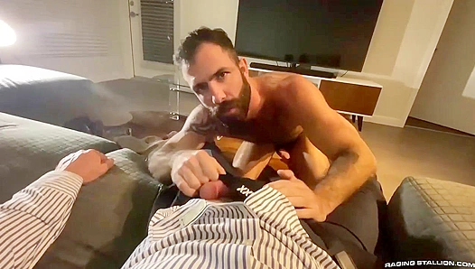 Vince Parkers Pleasure Peaks as Jake Nicolas Steamy Dance Ends in a Sizzling Blowjob