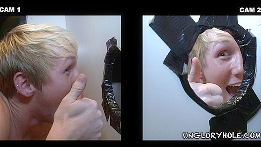 Zac Blake Eagerly Sucks Hayden Chandlers Hung Dick Through a Pulsating Glory Hole -