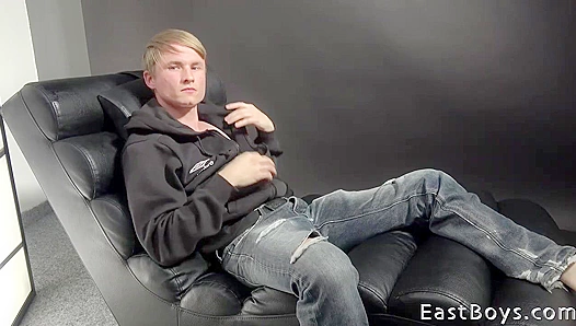 Jeffreys Blushing Face Bursts with Pleasure as He Rides Himself Wild – EastBoys
