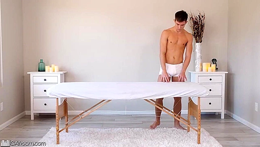 Hands Diving Deep—Massage Becomes Naughty Gay Anal Play as Isaac Surrenders to Cazdens