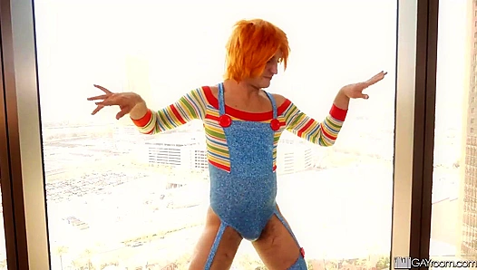 Arad WinWin Takes Chucky Cosplay Boy Alex Ray for a Hot Steamy Shower Fuck