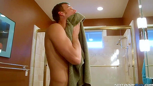 Stevens Sizzling Show: Flashing His Rigid Cock for a Horny Neighbors Pleasure –
