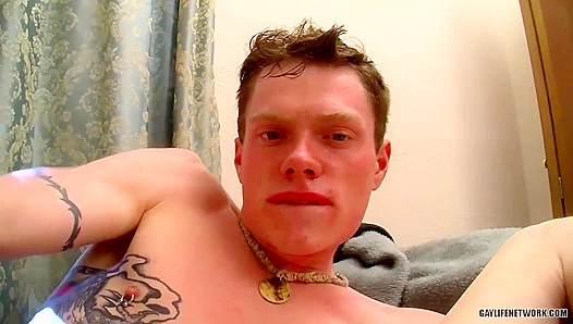 Aarons Pleasured Moans Fill the Room as He Swallows Thick Cock Deep – Bedroom 18+