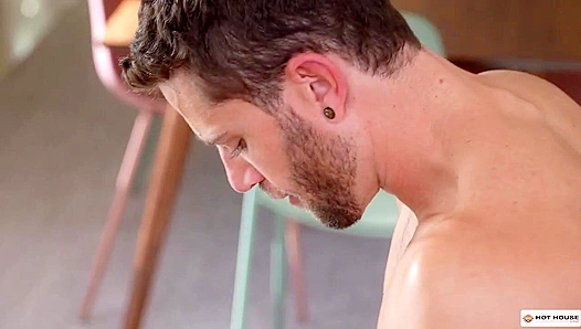 Blazing Lust in the Glass House: Quins Hot Pursuit of Blaynes Steamy Muscles - 18+
