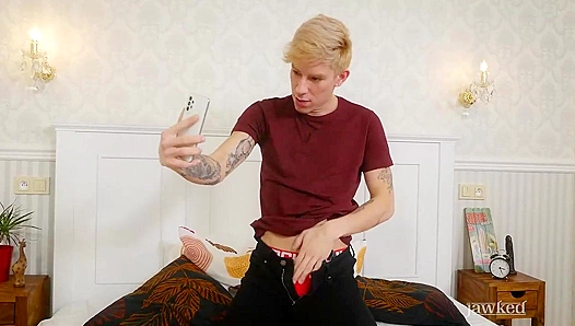 Romans Throat Takes a Beating as He Deepthroats a Massive Dildo