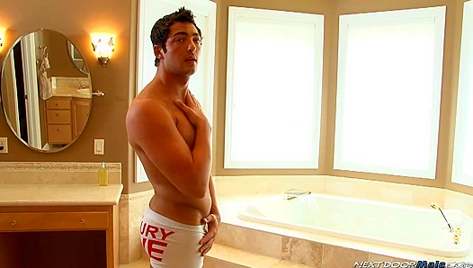 Zack Blakes Sizzling Afterglow: Blowing His Load on a Fresh Towel Post-Hookup with the
