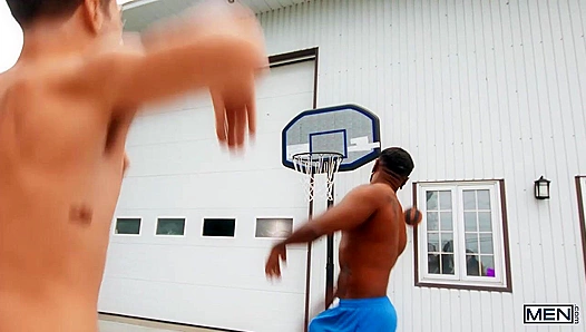 Sweaty Muscles, Thick Dick: Braxton Grinds Joeys Shaft on the Hard Court After Win -