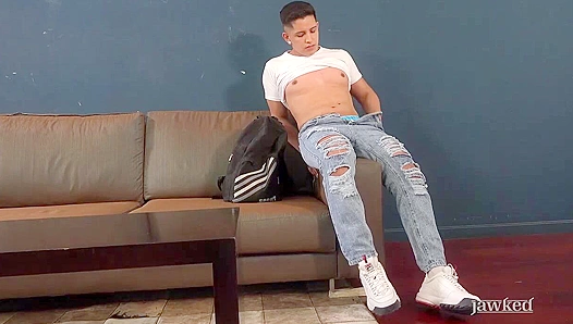 Hector Lamas Spills His Seed: Exposing Thick, Veiny Dick In Solo Jerk-Off Session –