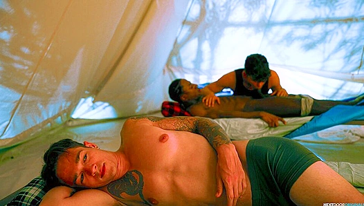 Campfire Flames Ignite Lust Among Three Young Neighbors – Jayden, Marcus Liams Intense