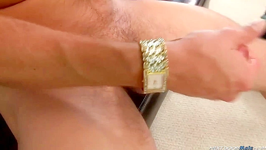 Jacksons Solo Rampage: Slamming His Thick Cock Against Walls in Wild Orgasmic Release –