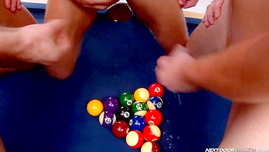 James and Connor Brodys Searing Threesome Session on the Billiard Table - NextDoor Studs