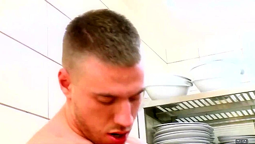 Andrew and Jeffreys Sizzling Kitchen Affair: Hung Men Lose Control – 18+