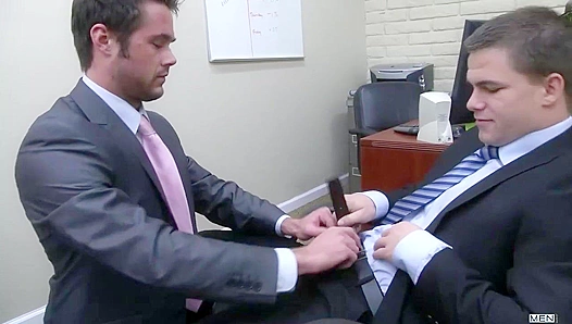 Sticky Office Secrets: Jimmy and Mikes Raunchy Desk Duet Ignites Throbbing Desire – 18+