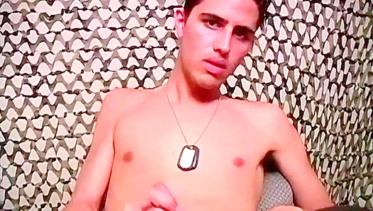 Mario Angel Unleashes His Thick Military Cock in a Hot, Sweaty Solo Jerk