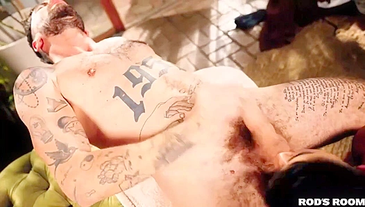 Steamy Rear Entry Rendezvous: Chris Damned Luke Truongs Intense Anal Threesome –