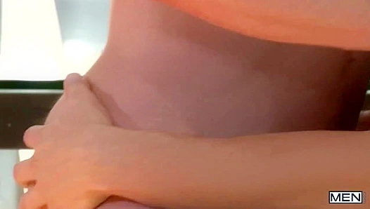 Sweat-Drenched Rendezvous: Jareks Raw Thrusts Deep Inside Garretts Clenching Rear –