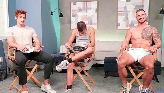 Steamy Three-Way Frenzy: Blain, Chris Evan Lose Themselves in Each Others Muscular Bodies