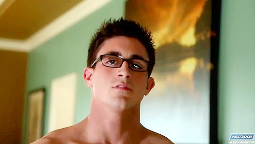 Naughty Nerds Desperate Load: Derrick Teases Neighbor into a Pulsating Orgasm –