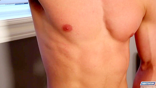 Naughty Nerds Desperate Load: Derrick Teases Neighbor into a Pulsating Orgasm –
