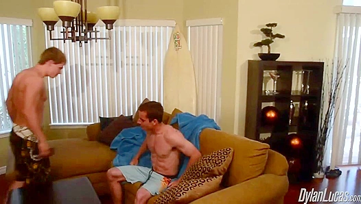 Chad Logan and Brad Hudson Go Wild in a Fierce Power Fuck with Dylan Lucas