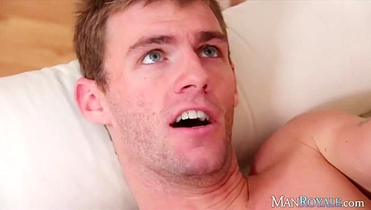 Blond Beauty Kyle Riley Squeals in Pleasure as Justin Chases Massive Cock Claims Him