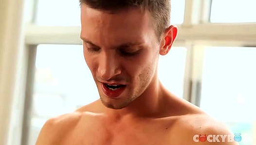 Arnaud Chagalls Face Painted With Jizz As He Smirks At The Creamy Finish