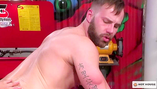 Steamy Throat Fucks: Chris Bines Takes Armando Deep into his Gaping Hole - HotHouse XXX