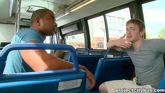 Evin Bramptons Hungry Ride: Feasting on Rick McCoys Thick Cock Amidst Bustling Passengers