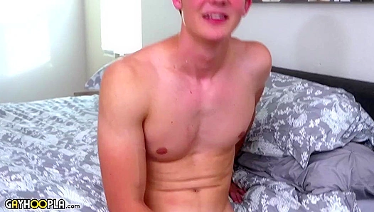 Austin Martins Thick Cock Gets Aroused by Hands-On Hunk - GayHoopla
