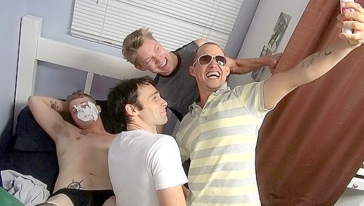 Derek Matts Steamy Threesome: Tag Team Fucks Hung Jocks Tight Dorm Hole – DickDorm 18+