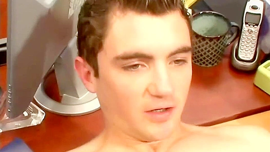 Steamy Desksession Frenzy: TJ, Barrett Young Get Down Hard at Work