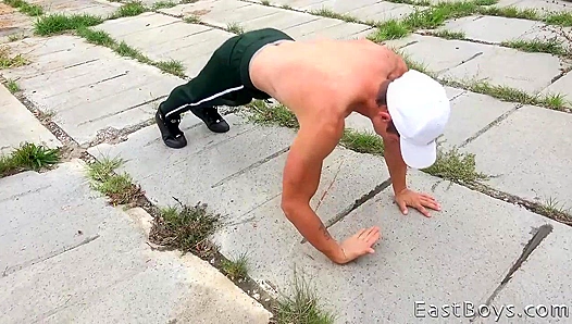 Ripped Muscle God Daniel Donovan Hottest Exposed Workout Before Steamy Gay Threesome