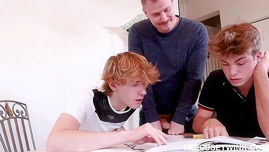 Triple Heat: Jordi Skylars Steamy Threesome Frenzy with Eager Teen Boy -