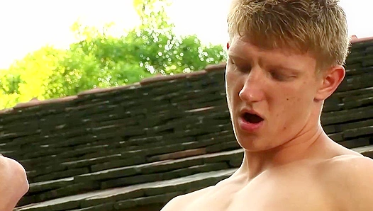 Steamy Summer Fun: Tim Steve Savor Each Others Hung Outdoor Lollipop – GayBoyFun 18+