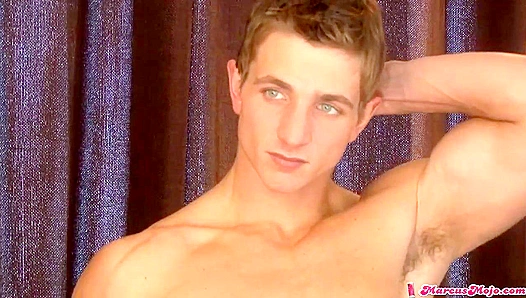 Muscle God Marcus Mojo Edges to Perfection, Exquisite Tease on Set